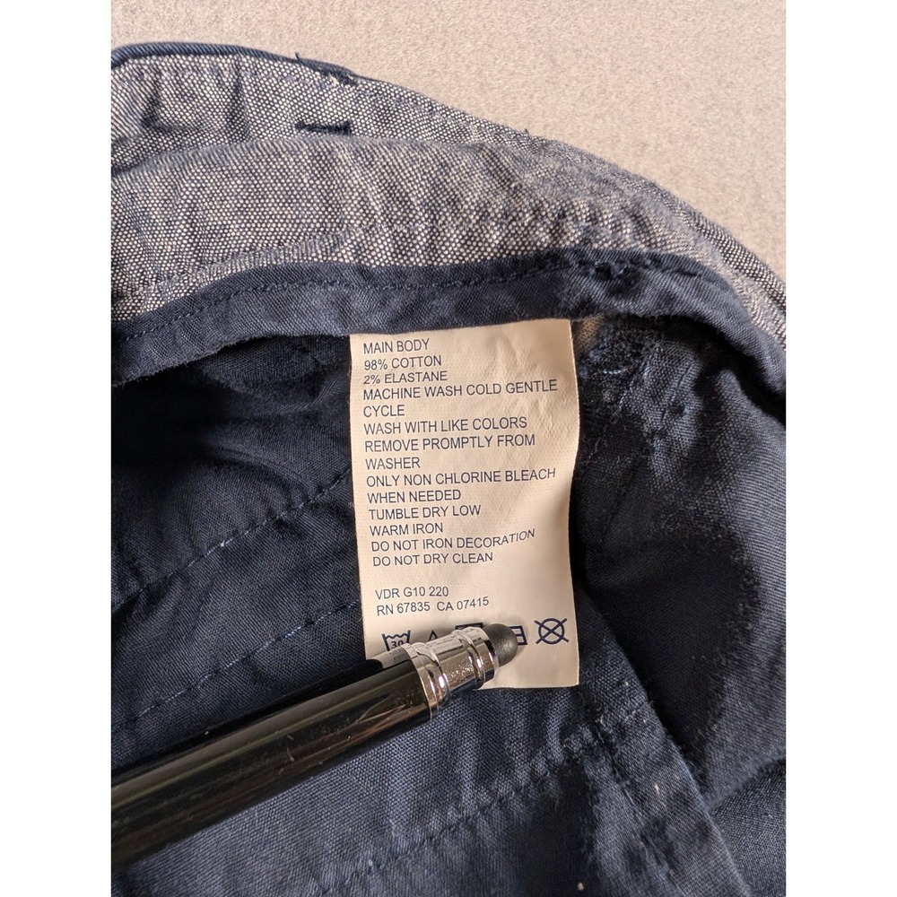 Nautica Womens Navy Blue Starfish Print Cotton Stretch Shorts Size 12 - Picture 5 of 6